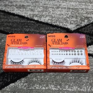 KISS GLAM AFTER DARK LIMITED EDITION EMBELLISHED FALSE EYELASHES PEARL/GEMS
